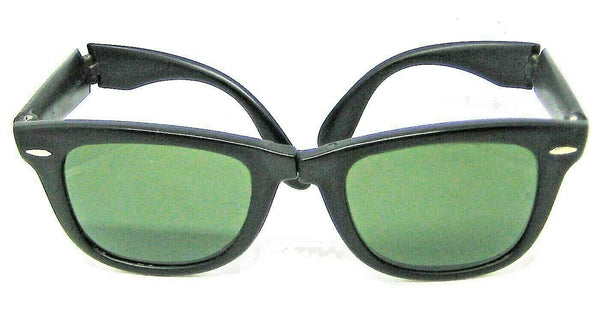 Ray-Ban USA Vintage B&L Folding Wayfarer W0670 Matte Ebony 5022 Xlnt Sunglasses