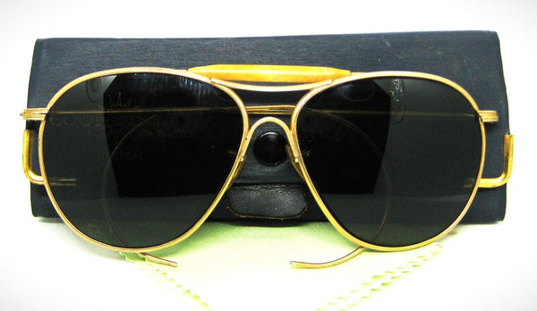 American Optical USA Aviator WWII Pilot Ful Vue GP Vintage 1940s Sunglasses