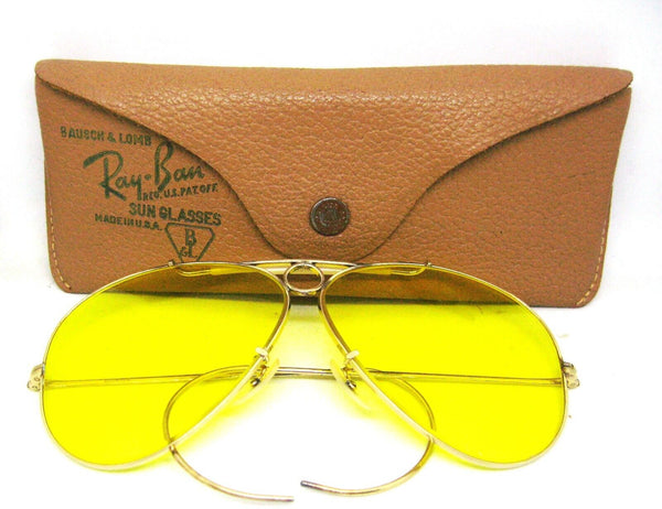 Ray-Ban USA 50s Vintage NOS B&L Kalichrome Aviator 12kGF New Shooter Sunglasses