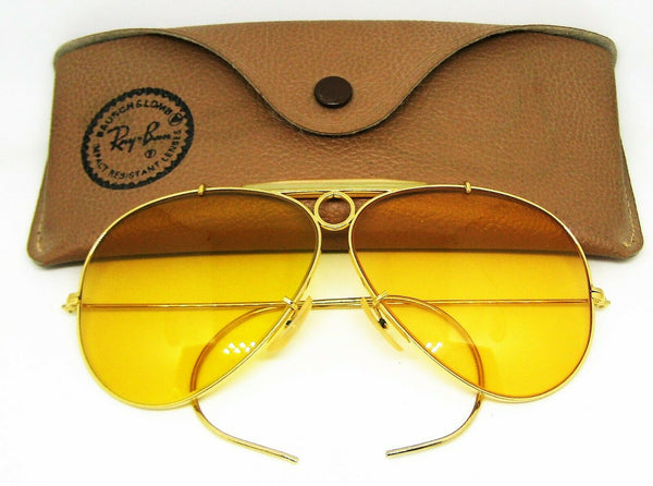 Ray-Ban USA Vintage NOS 70s B&L Aviator Ambermatic Bullet Shooter New Sunglasses - Vintage Sunglasses 