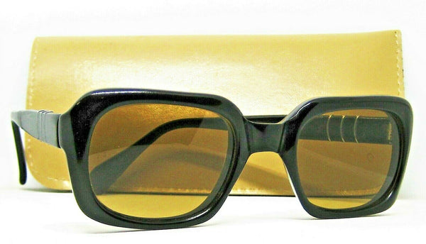 Persol Ratti Meflecto 1970s Vintage 58108 Rare Patent 48-70 Ebony Sunglasses