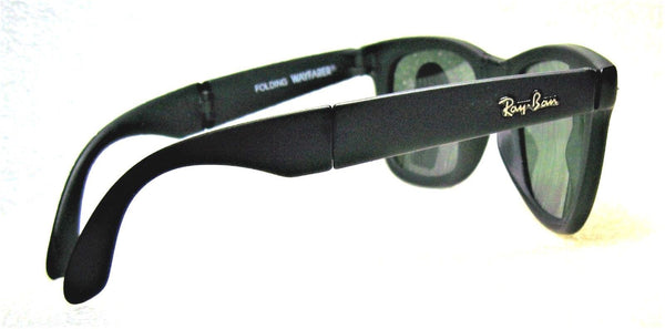 Ray-Ban USA Vintage NOS B&L Folding Wayfarer W0670 Matte Black New Sunglasses - Vintage Sunglasses 