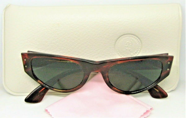 Vintage Ray-Ban USA 1950/60s B&L Rare Playtime Tortoise Cateye Sunglasses & Case