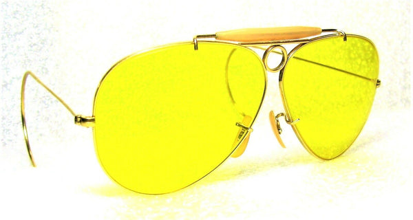 Ray-Ban USA Vintage B&L Aviator Kalichrome Bullet Hole Shooter Exlent Sunglasses - Vintage Sunglasses 