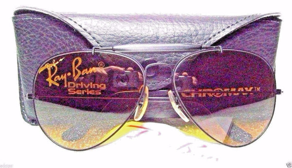 Ray-Ban USA *NOS Vintage *B&L Aviator *Chromax Driving Srs W1664 *NEW Sunglasses - Vintage Sunglasses 