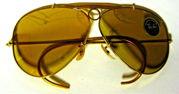Ray-Ban USA Vintage NOS B&L Aviator Shooter FullMirror Ambermatic New Sunglasses