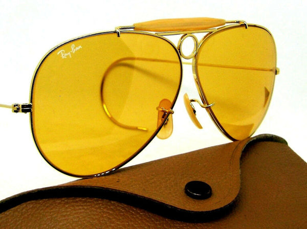 Ray-Ban USA NOS Vintage B&L  Aviator Ambermatic Bullet Shooter New Sunglasses