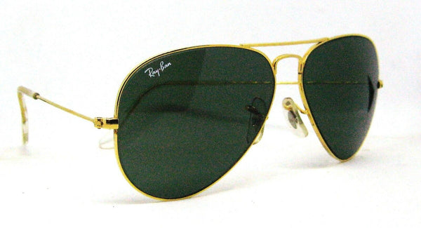 Ray-Ban USA Vintage 1980s Bausch & Lomb Aviator Arista Gold 58mm G-15 Sunglasses