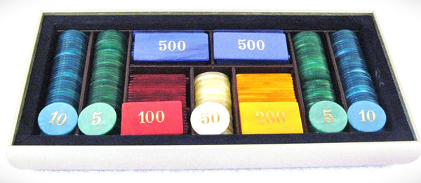 Dal Negro NOS Vintage 1960s Poker Black Jack Gambling chips set NewinBox Perfect