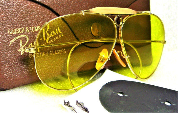 Ray-Ban USA Vintage 1940s B&L Aviator Kalichrome 12kGF Bullet Shooter Sunglasses - Vintage Sunglasses 