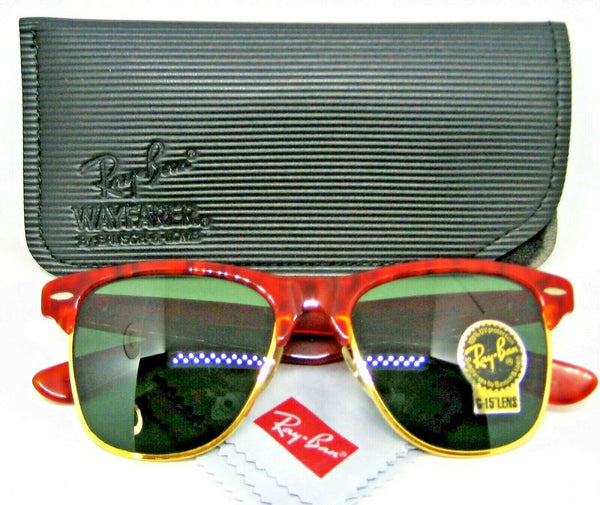 Ray-Ban USA NOS Vintage B&L Wayfarer Max W1273 Caramel Tortoise New Sunglasses - Vintage Sunglasses 
