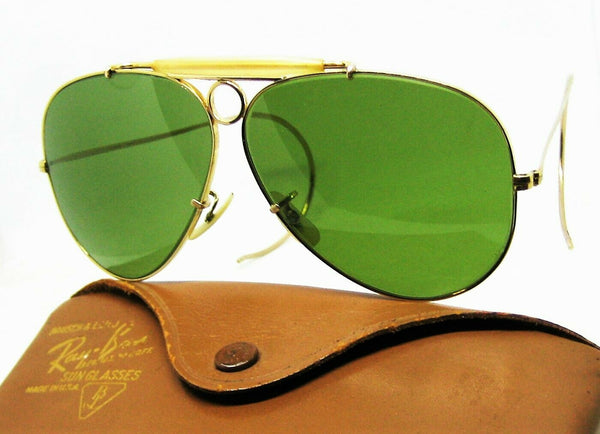 Ray-Ban USA Mint Vintage 1950s B&L 12k GF Aviator RB-3 Bullet Shooter Sunglasses