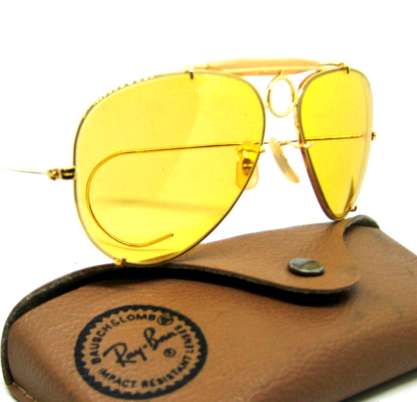 Ray-Ban USA Vintage 1970s B&L NOS Aviator AmbermatIc DLX Shooter New Sunglasses