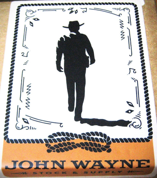 John Wayne Case Knife USA Natural Curly Oak 10703 Smooth Trapper Duke! & sheath