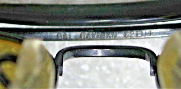 Ray-Ban USA Vintage B&L Aviator The General RB-50 Rare Black Chrome Sunglasses - Vintage Sunglasses 