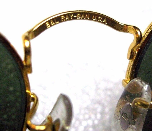 Ray-Ban USA Vintage NOS B&L Classic Metals 47 Blue Mirror 24k GP New Sunglasses