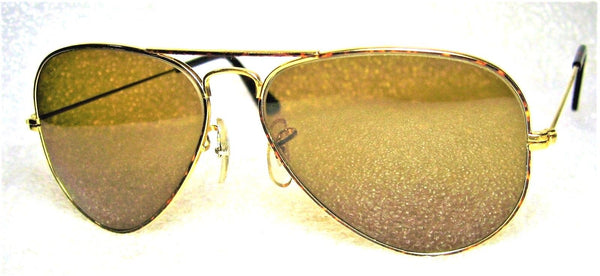 Ray-Ban USA NOS Vintage B&L Aviator Tortuga Classic B-15HC  L1706 New Sunglasses - Vintage Sunglasses 