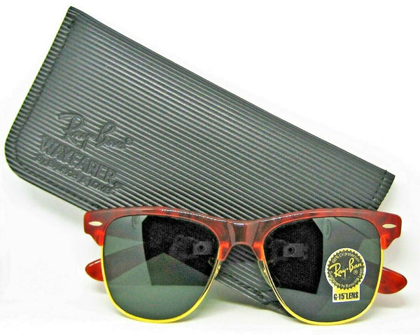 Ray-Ban USA NOS Vintage B&L Wayfarer Max W1273 Caramel Tortoise New Sunglasses - Vintage Sunglasses 