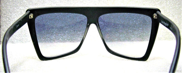Laura Biagiotti "Gruau" Vintage 80s *NOS BlueTop Gradient Matte Black Sunglasses - Vintage Sunglasses 