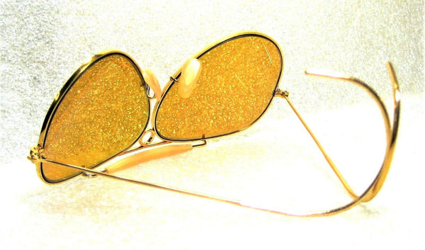 Ray-Ban USA Vintage B&L Aviator Ambermatic Bullet Hole Shooter NrMint Sunglasses - Vintage Sunglasses 