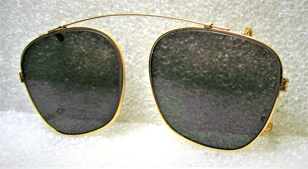 Vintage *AO USA 1950s American Optical Rare "Clip-on" 48 *Mint Sunglasses & Case - Vintage Sunglasses 