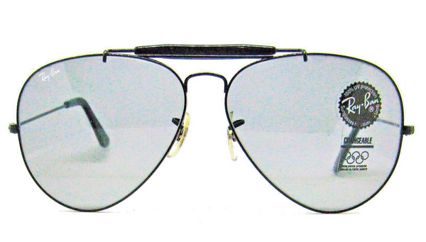 Ray-Ban USA Vintage 1990s B&L NOS Aviator Blue Change Outdoorsman New Sunglasses