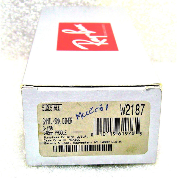 Ray-Ban USA *NOS Vintage *B&L "SideStreet" W2187 Gunmetal *New in Box Sunglasses - Vintage Sunglasses 