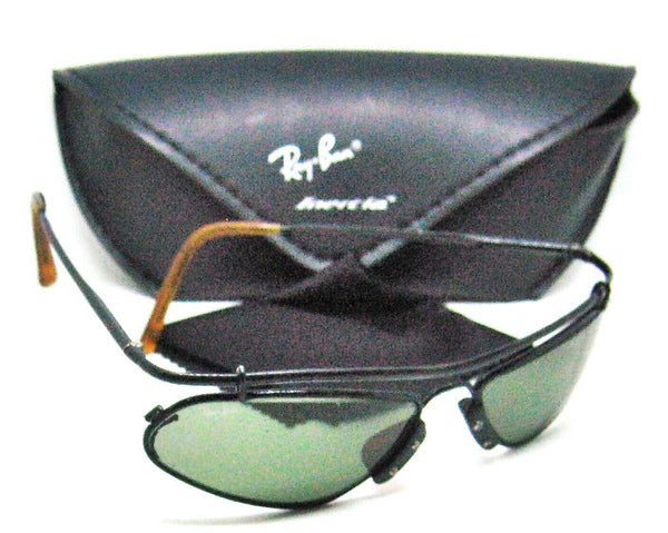 Ray-Ban USA Vintage B&L Inertia W2456 Sleek Black Chrome Wrap Rare Sunglasses