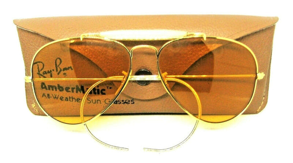 Ray-Ban USA Vintage 70s B&L Aviator Ambermatic PhotoChrom Deep Groove Sunglasses