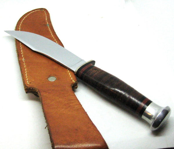 Very Rare Vintage CASE USA 1950s Fixed Blade Skinning Hunting Knife & Sheath