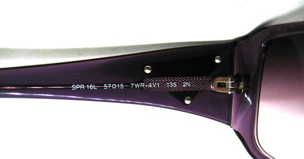 Prada Milano New Top Gradient SPR 16L 57[]15 Translucent Plum Sunglasses & Case