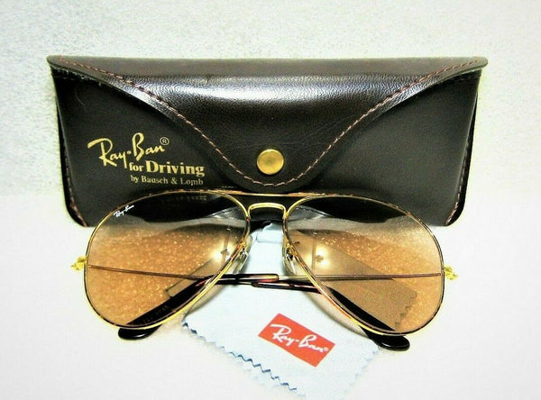 Ray-Ban USA Vintage B&L Aviator Tortuga Changeable Brwn L1712 Nr.Mint Sunglasses - Vintage Sunglasses 