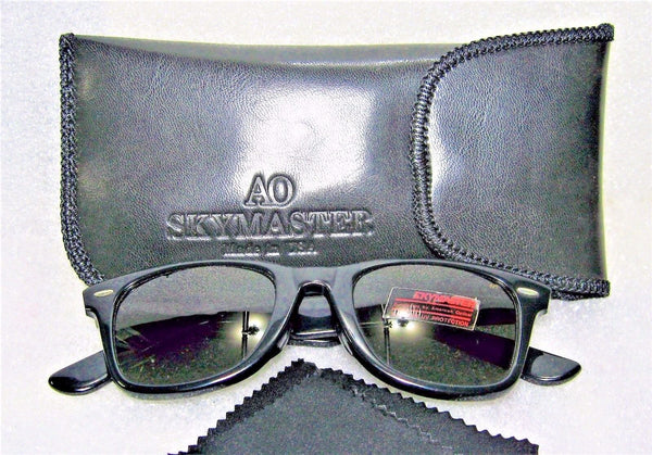 American Optical NOS Vintage Rare Wayfarer Skymaster Blues 50mm New Sunglasses - Vintage Sunglasses 
