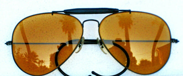 Ray-Ban USA Vintage 1970s B&L Aviator Ambermatic OutdoorsMan II Mint Sunglasses - Vintage Sunglasses 