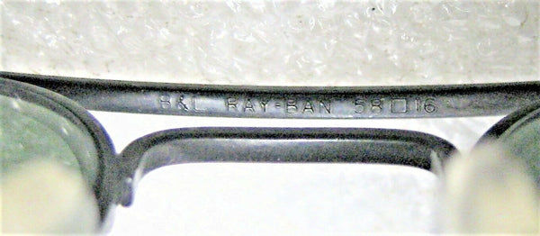 Ray-Ban USA Vintage B&L Aviator Caravan 58[]16 Black Chrome G-15 Mint Sunglasses - Vintage Sunglasses 