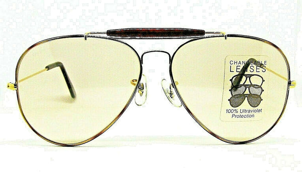 Ray-Ban USA NOS Vintage B&L Aviator Tortuga SuperChangeable L1707 New Sunglasses - Vintage Sunglasses 