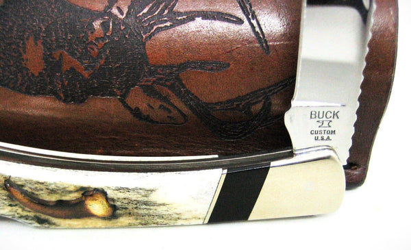 Rare Buck 503 USA 2010 Vintage 031/250 Custom Buck Horn Folding Knife Rare