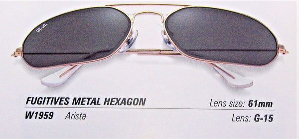 Ray-Ban USA NOS Vintage B&L Mod-Aviator Hi-Tech Fugitive W1958 NEW Sunglasses - Vintage Sunglasses 