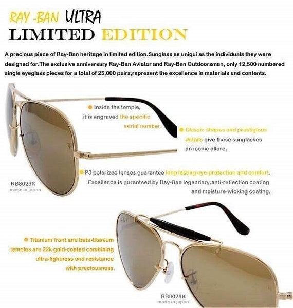 *Rare Ray-Ban USA Vintage NOS B&L Aviator Ultra Bravura RB50 W1219 Sunglasses