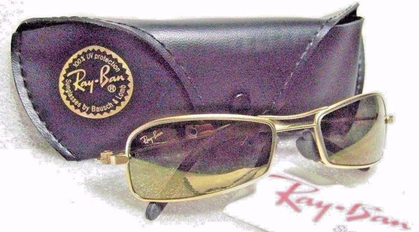 Ray-Ban USA NOS Vintage B&L Orbs "AXIS" W2308 Brush Gold Mirrored New Sunglasses - Vintage Sunglasses 