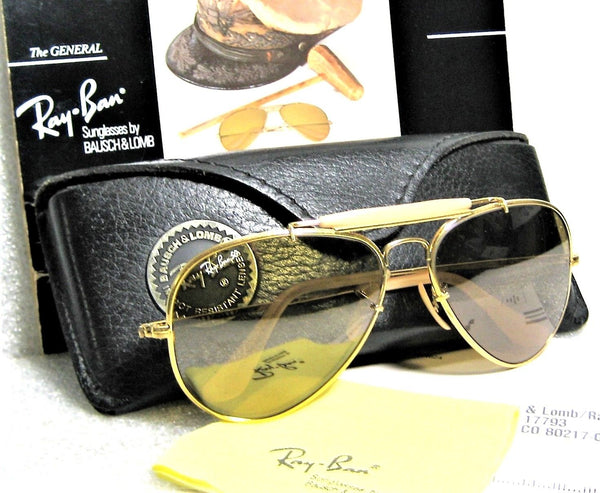 Ray-Ban USA Vintage B&L Aviator The General RB-50 Anniversary W0363 Sunglasses - Vintage Sunglasses 