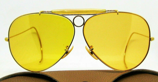 Ray-Ban USA NOS Vintage B&L  Aviator Ambermatic Bullet Shooter 1970s Sunglasses