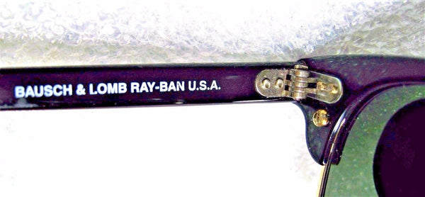 Ray-Ban USA *NOS Vintage B&L Clubmaster II W1116 Polished Ebony *NEW Sunglasses - Vintage Sunglasses 