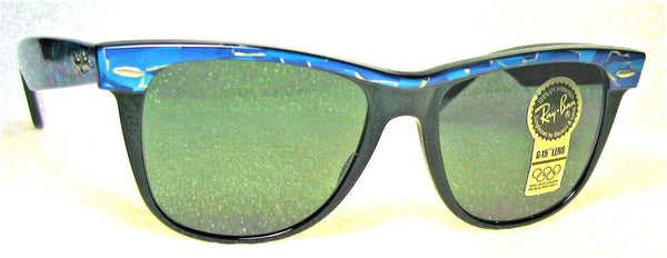 Ray-Ban USA NOS Vintage B&L Wayfarer II W1090 Aqua Blue Mosaic New Sunglasses - Vintage Sunglasses 