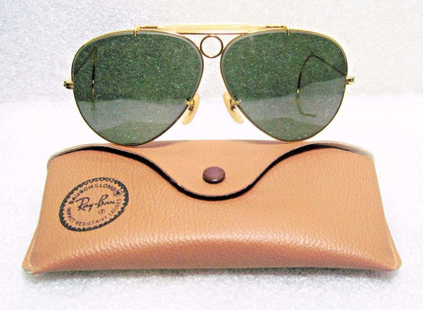 Ray-Ban USA *NOS Vintage *B&L Aviator L0213 *G-15 Bullet Hole Shooter Sunglasses - Vintage Sunglasses 