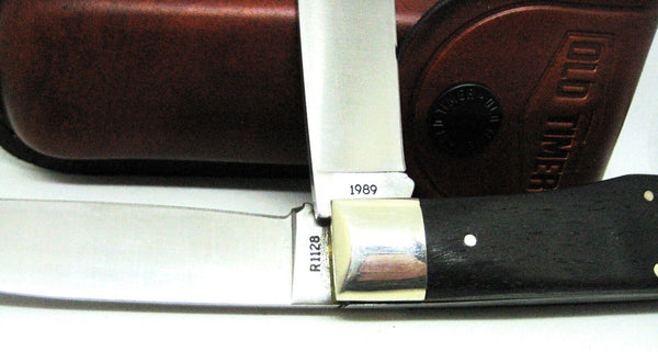 Vintage REMINGTON USA 1989 Bullet Knife UMC R1128 two blade Jumbo Trapper , NIB