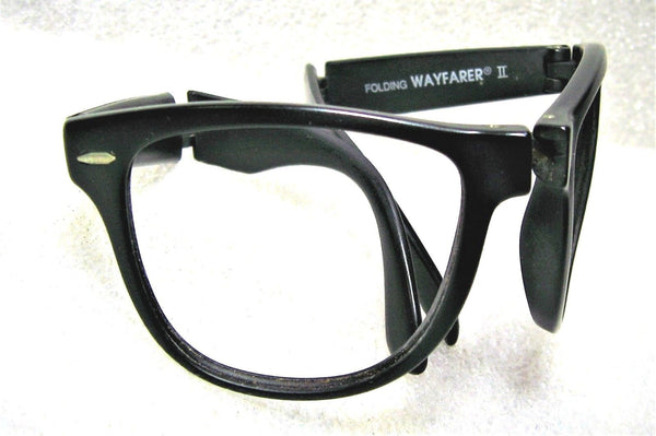 Ray-Ban USA Vintage B&L "Folding" *Rare Wayfarer II W0871 *Mint Sunglasses Frame - Vintage Sunglasses 
