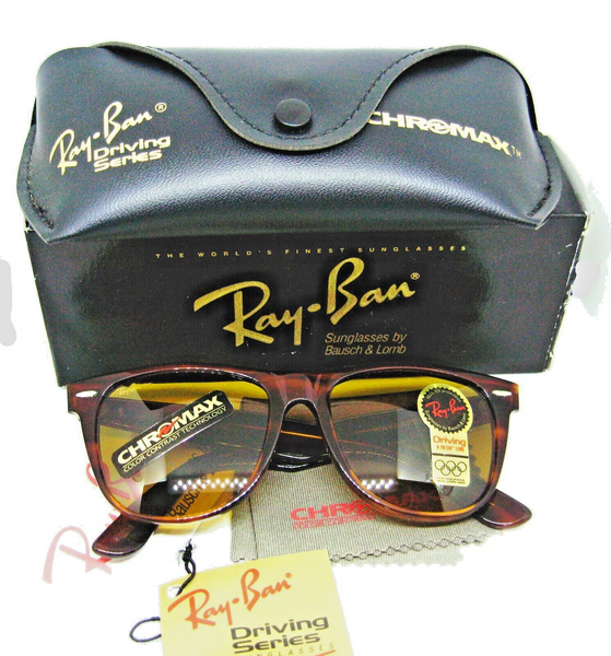 Ray-Ban USA Vintage NOS B&L Wayfarer 2 Chromax W2054 Driving NewInBox Sunglasses