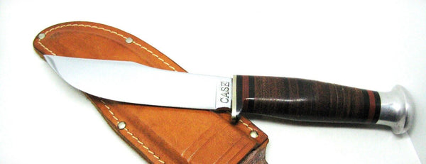 Very Rare Vintage CASE USA 1950s Fixed Blade Skinning Hunting Knife & Sheath