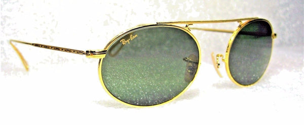 Ray-Ban USA *NOS Vintage *B&L Oval Arista W1696 Pinpoint Etched *NEW Sunglasses - Vintage Sunglasses 